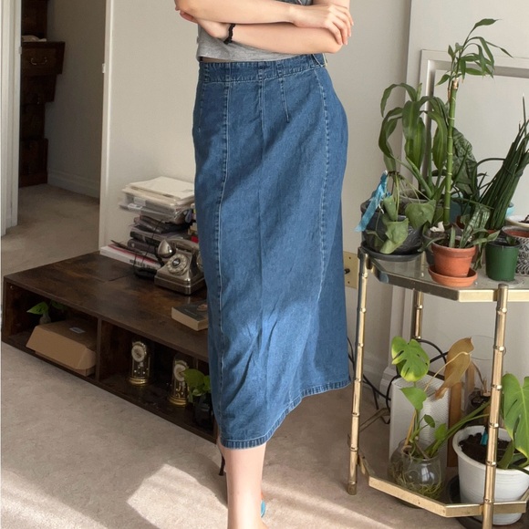 Maxi denim skirt wrap sheet - Picture 3 of 7